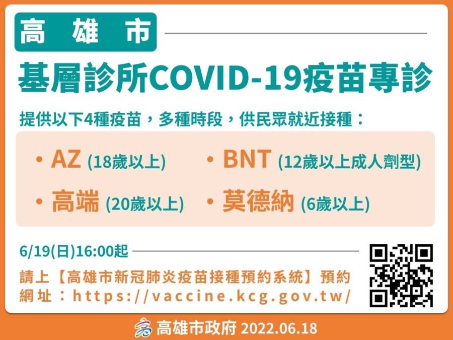 新冠疫情緩步下降 高市22區衛生所 2600劑莫德納 同步開放預約 - 台北郵報 | The Taipei Post