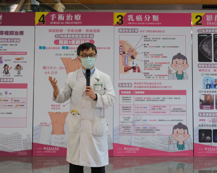 圖／亞東醫院副院長彭渝森鼓勵民眾定期進行乳房檢查。（圖／亞東醫院提供）