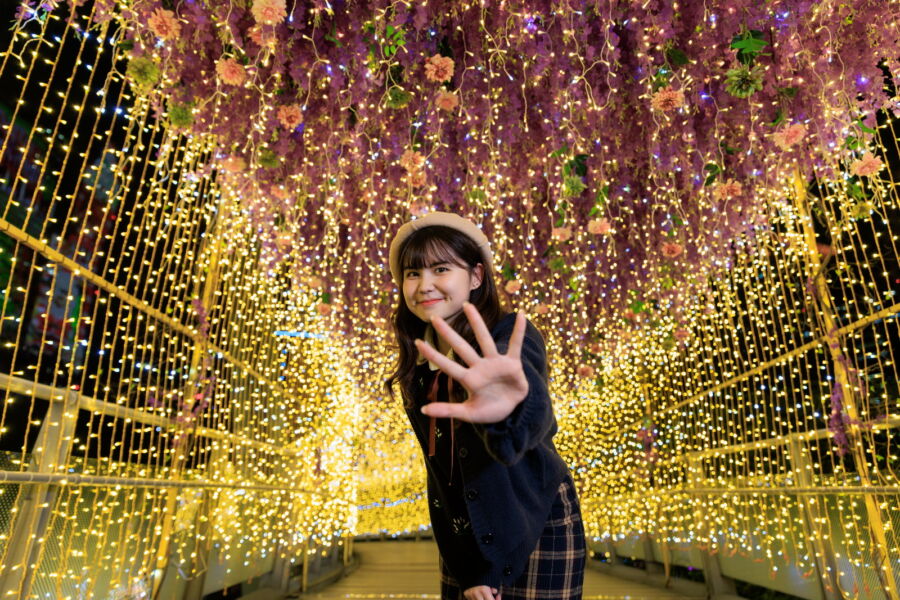 圖／「紫藤精靈光廊」以花花世界的元素營造耶誕浪漫氛圍。（圖／新北市政府觀光旅遊局提供）