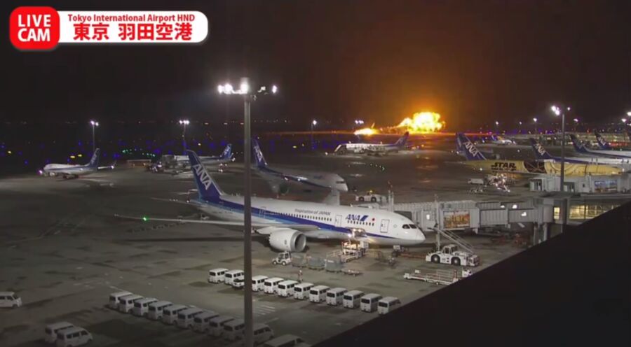 黑盒子找到了！ 羽田機場2飛機相撞爆炸　海保廳5人死亡