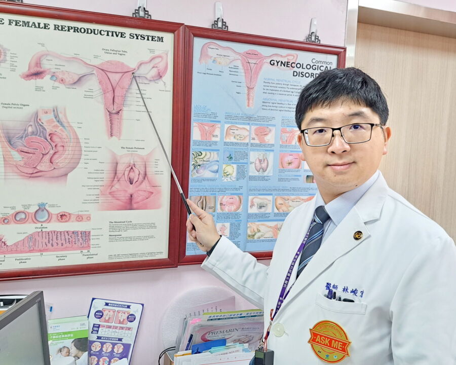 圖／衛生福利部臺北醫院婦產科主任林峻宏表示，胚胎長在子宮角深處。（衛生福利部臺北醫院提供）