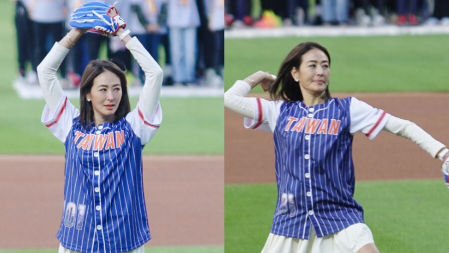 賈永婕MLB開球！胸前「TAIWAN」超吸睛 感動喊：我台灣我驕傲