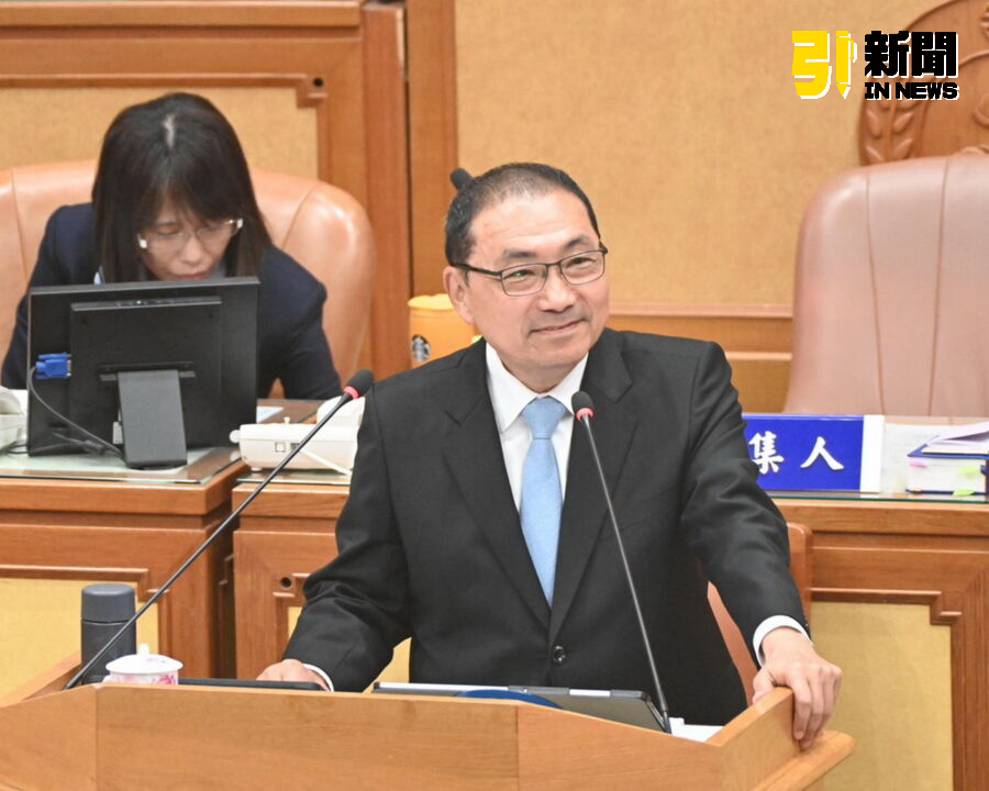 圖／新北市長侯友宜強調，公職體系要行政中立，但能管住別人的臉書與言論自由嗎？如果有犯法就辦。（記者陳志仁攝，2025.06.09）