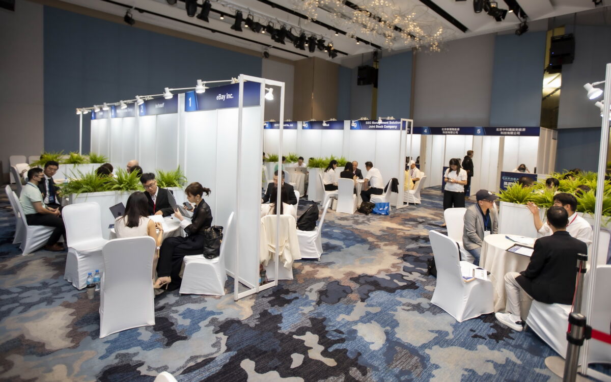 圖／國際採購商洽會協助企業拓展海外市場與提升品牌曝光。（113年活動商洽媒合照片，新北市政府經濟發展局提供）