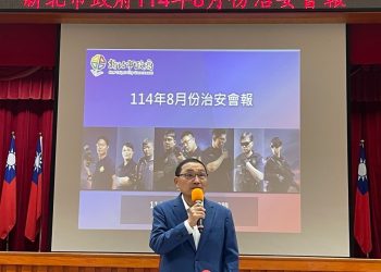 圖／新北市長侯友宜今（12）日受訪時回應，參選是每一個人的權益。（新北市政府警察局提供）