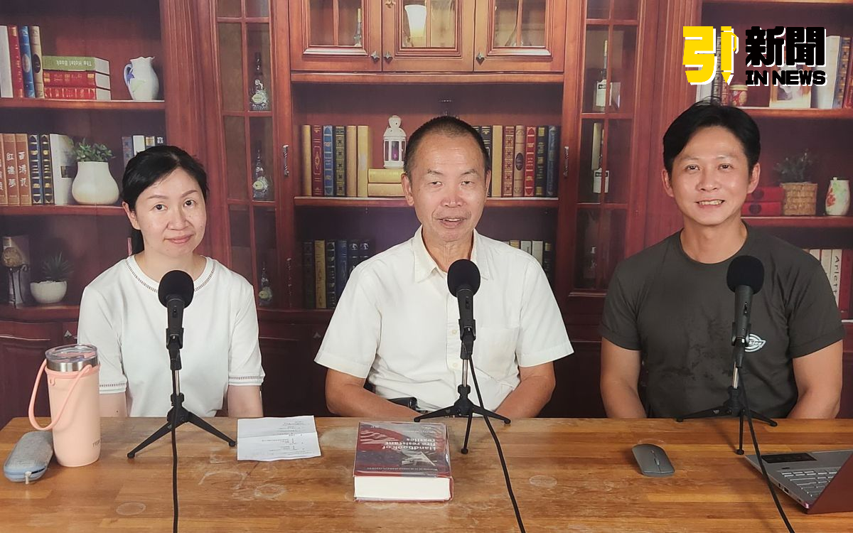 圖／紡織專家蘇家煦（中）、設計師李莉庭（左）攜手推動機能服創新，接受《艾瑞克IN新聞》專訪分享企業轉型升級的實務觀察。（艾瑞克IN新聞攝）