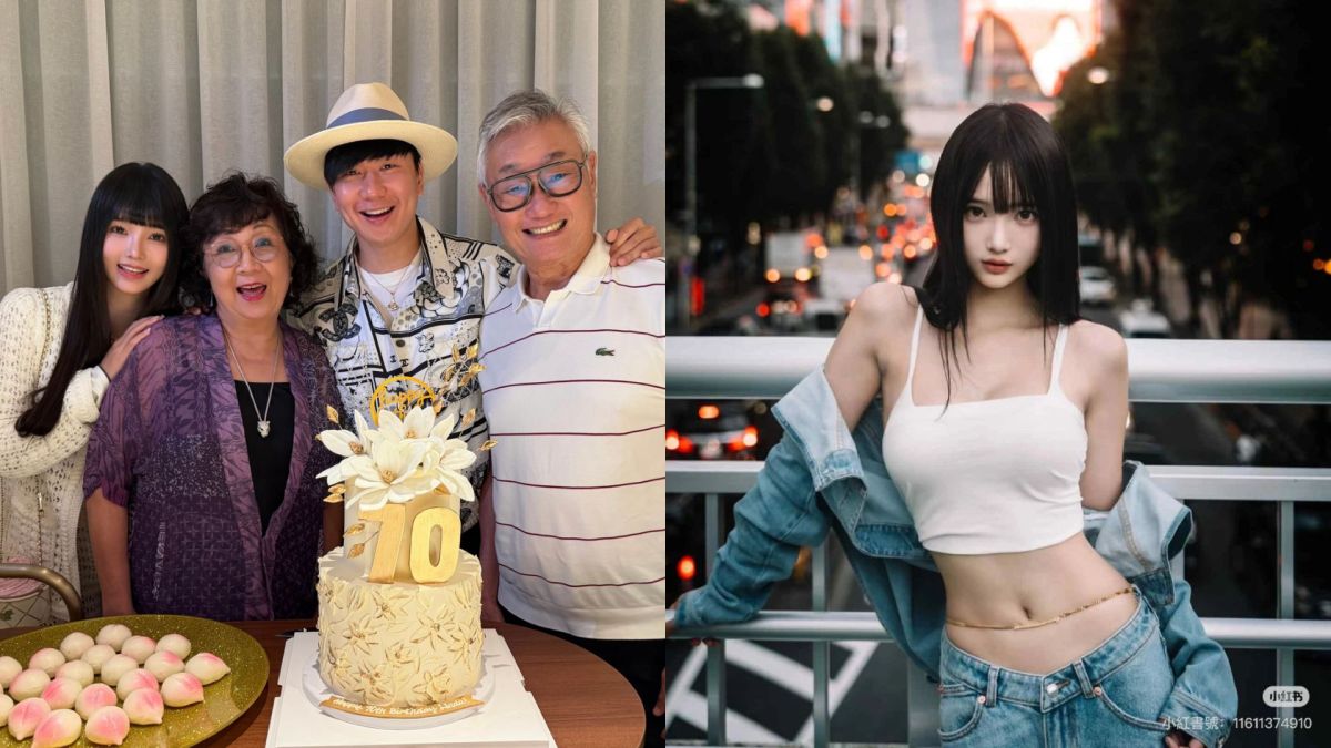 圖／44歲金曲歌王林俊傑（JJ Lin）29日無預警在社群上公開與廣東網紅「七七」（Annalisa）的一家四口合照，正式認愛。（翻攝 林俊傑IG、七七小紅書）