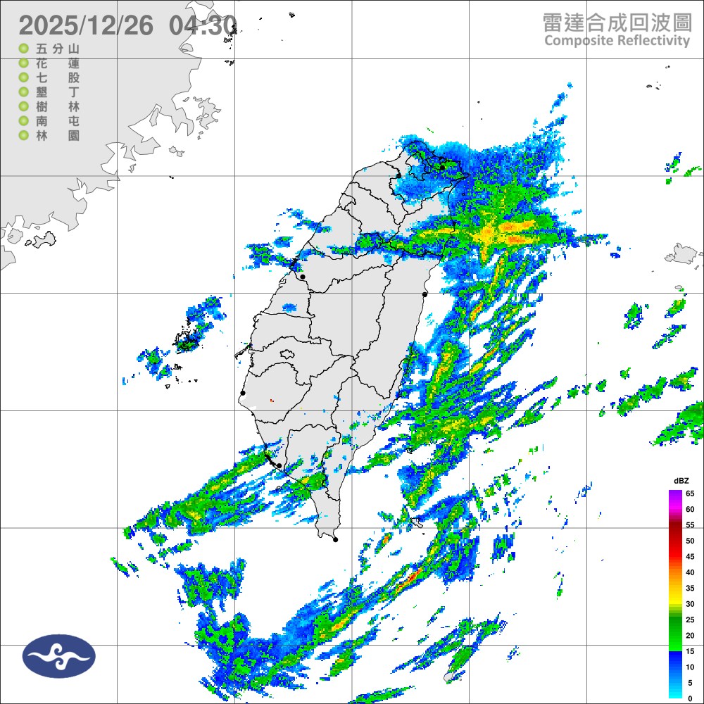 圖／今（26）日水氣明顯增多，北部、東半部、恆春半島及中南部山區降雨機率高。（翻攝 報天氣 - 中央氣象署臉書）