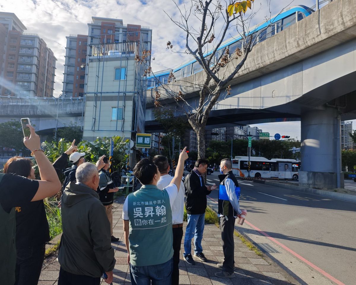 圖／新北捷運三鶯線列車行經三峽龍埔、三樹路轉彎時，減速再加速噪音，令當地居民深感困擾。（吳昇翰辦公室提供）