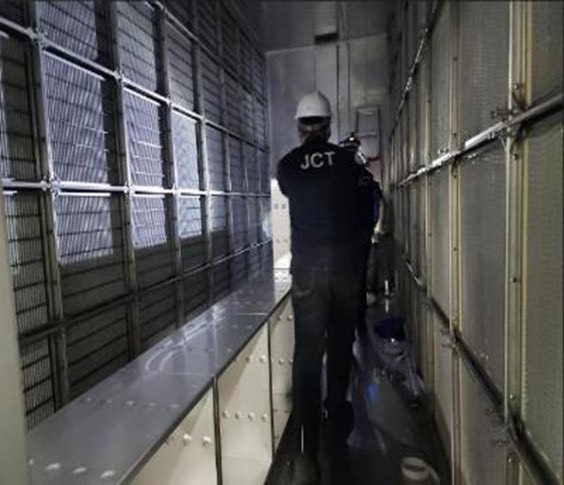 圖/安裝MAU除酸化學濾網。(榮宗科技 提供)