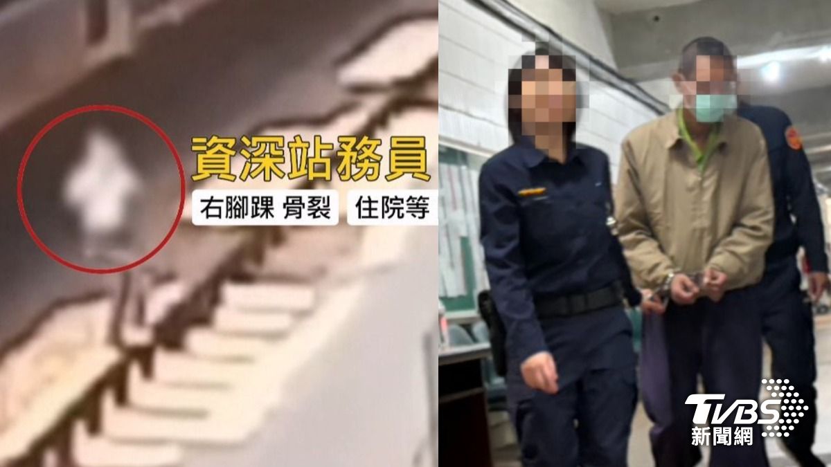 圖／台中市「台鐵五權站」10月發生一起驚悚落軌事件。（TVBS 提供）