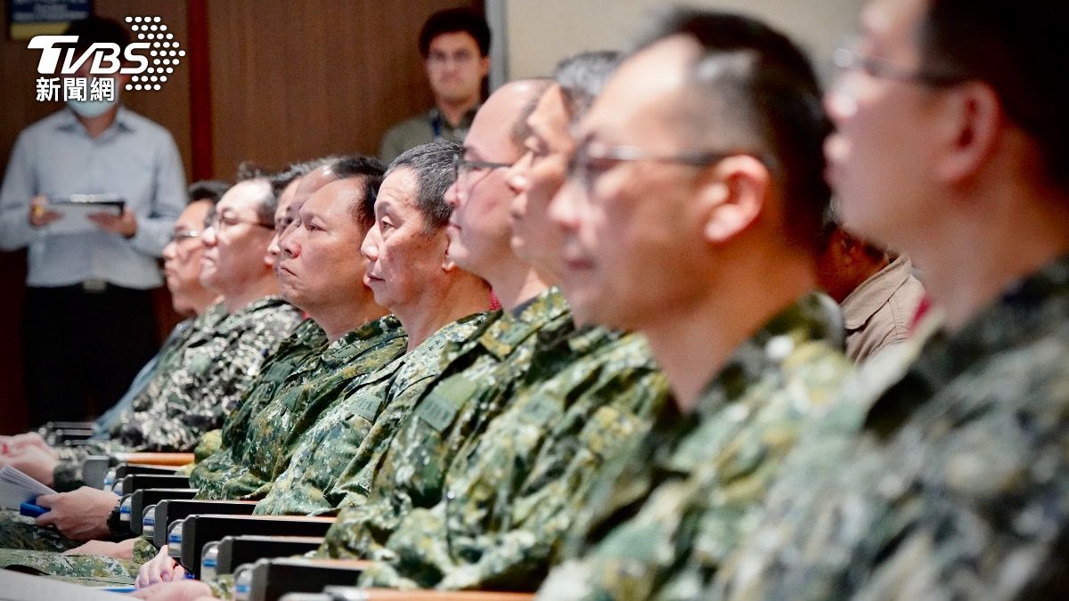 圖／因應中共軍演，國防部舉行記者會說明。（TVBS 提供）