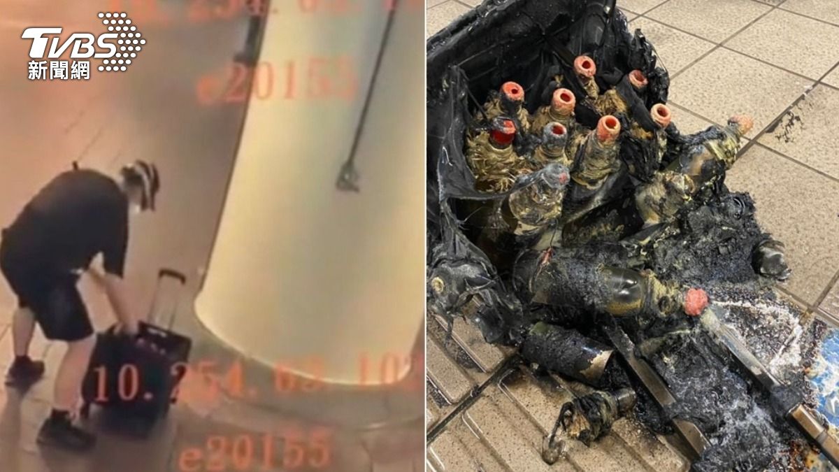 圖/警方發現張文原本要取出行李箱汽油彈但意外點燃,原計畫失敗。(TVBS 提供)