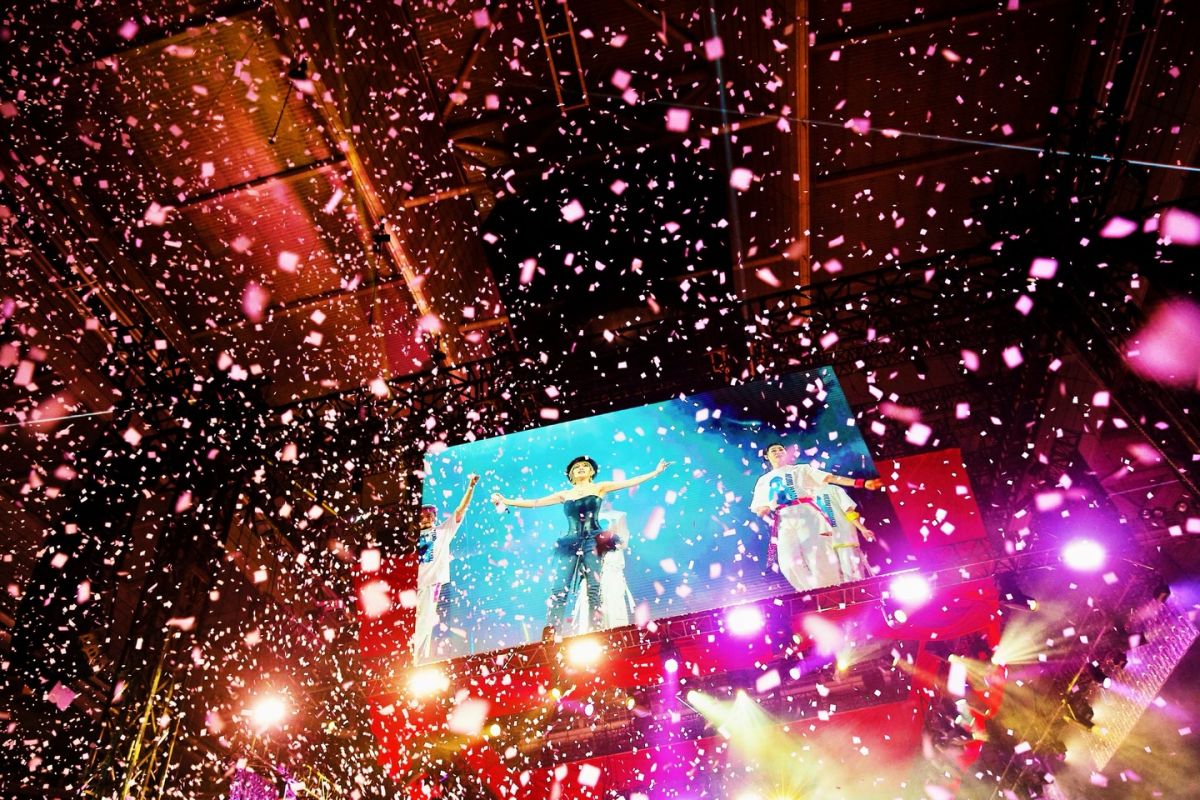 圖／濱崎步向1.4萬空座位進行謝幕。（翻攝 濱崎步 臉書）