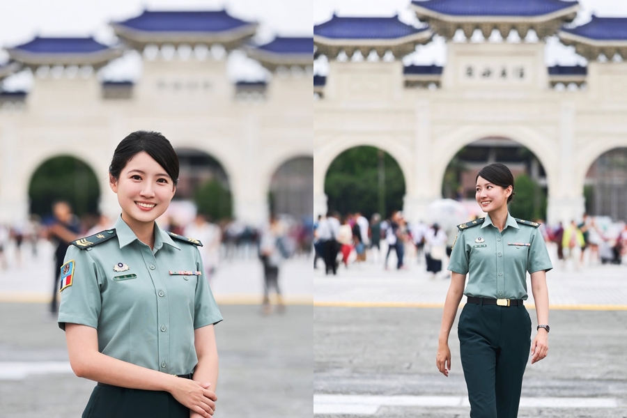 圖／葉采青因為亮麗的外型爆紅，因此被網友封為「最美政戰士」。（翻攝葉采青IG）