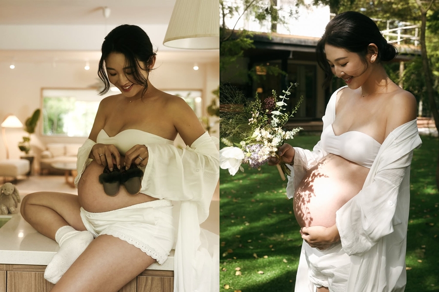 圖／華航林依晨分享喜訊，一家三口甜蜜合影曝光。（翻攝IG）