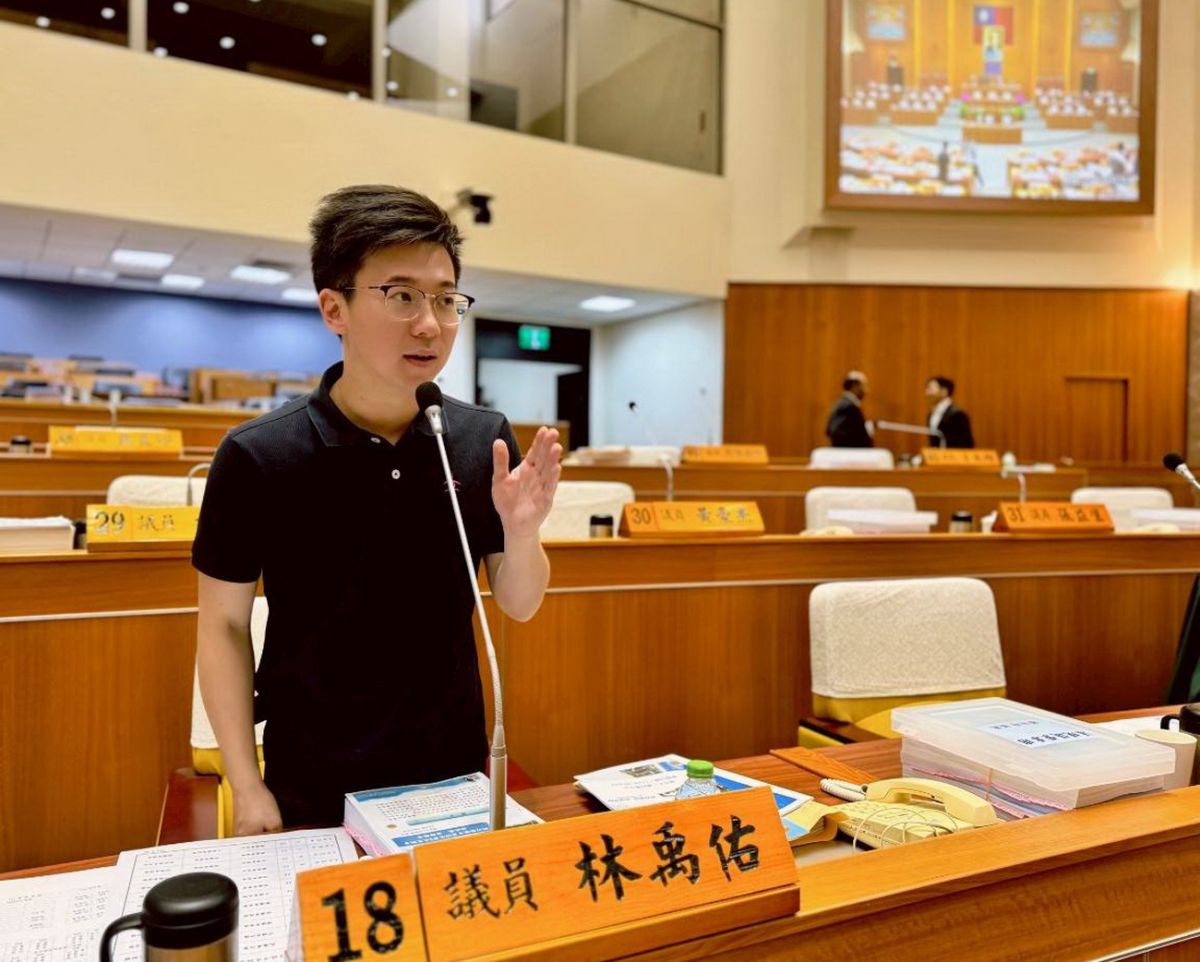 圖/新竹縣議員林禹佑指出,「子宮不分藍綠白,求子痛苦不分黨派」。(新北市議員陳偉杰提供)