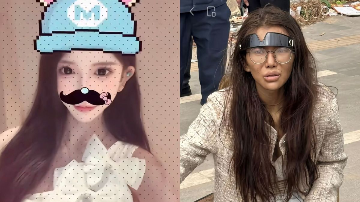 圖／20 歲中國女網紅吳甄楨（Umi）近日在柬埔寨街頭被目擊時身形憔悴、神情恍惚的影像在網路流傳。（翻攝 黄艺hyhy微博）