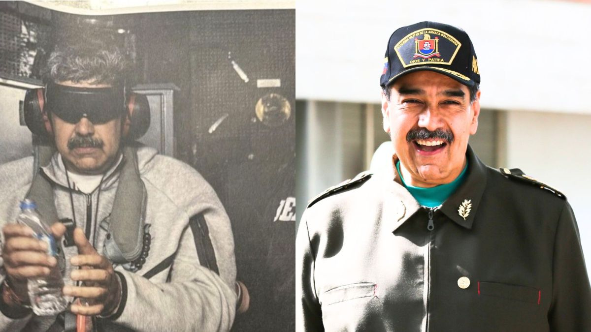 圖/馬杜洛被押送至美國紐約,預計美東時間5日中午(台灣時間6日)出庭受審。(翻攝 Facebook/The White House)