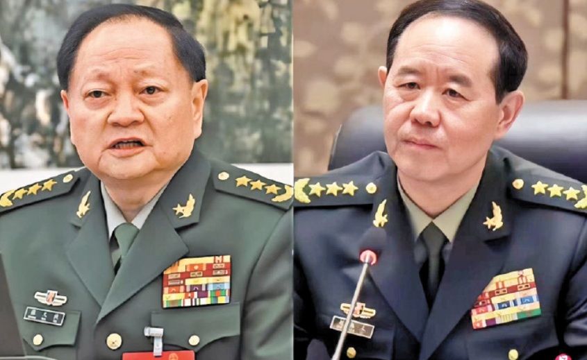 圖／中共中央政治局委員、中央軍委副主席張又俠，以及中央軍委委員、聯合參謀部參謀長劉振立，因涉嫌嚴重違紀違法，正接受調查。（翻攝 微博）