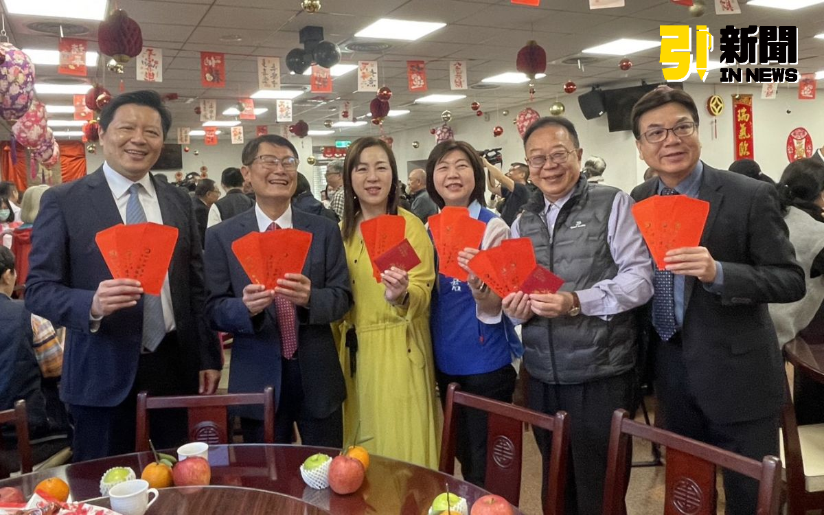 圖／副市長劉和然、朱惕之、陳純敬今日前往新北市議會參加新春團拜。（記者陳志仁攝，2026.02.23）