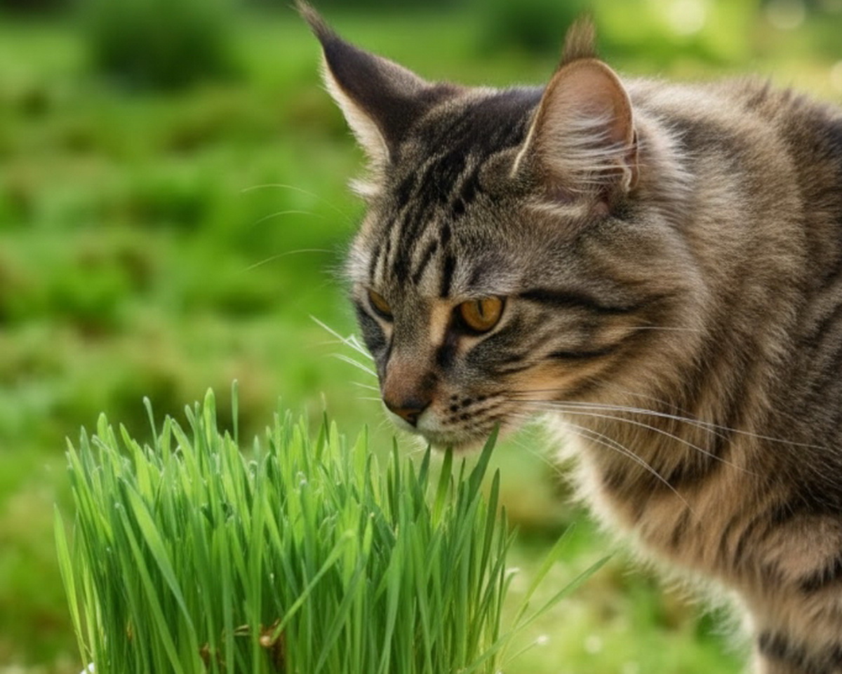 圖／貓咪喜歡的貓草盆栽。（AI合成示意圖，新北市政府動保處提供）