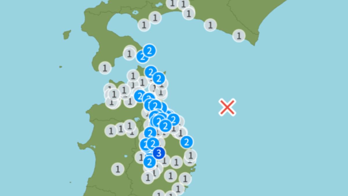 圖／日本青森外海發生規模4.7地震。（TVBS 提供）