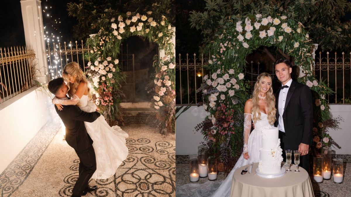 圖/「費仔」費爾柴德Stuart Fairchild去年與漢娜Hanna結婚。(翻攝自IG@hannafairchi)