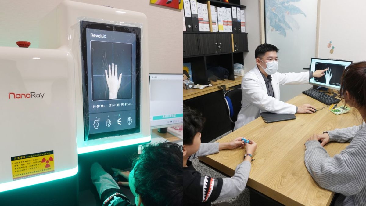 圖／醫生與家長解說生長曲線及看骨齡X光。（宥宥婦幼診所 提供）