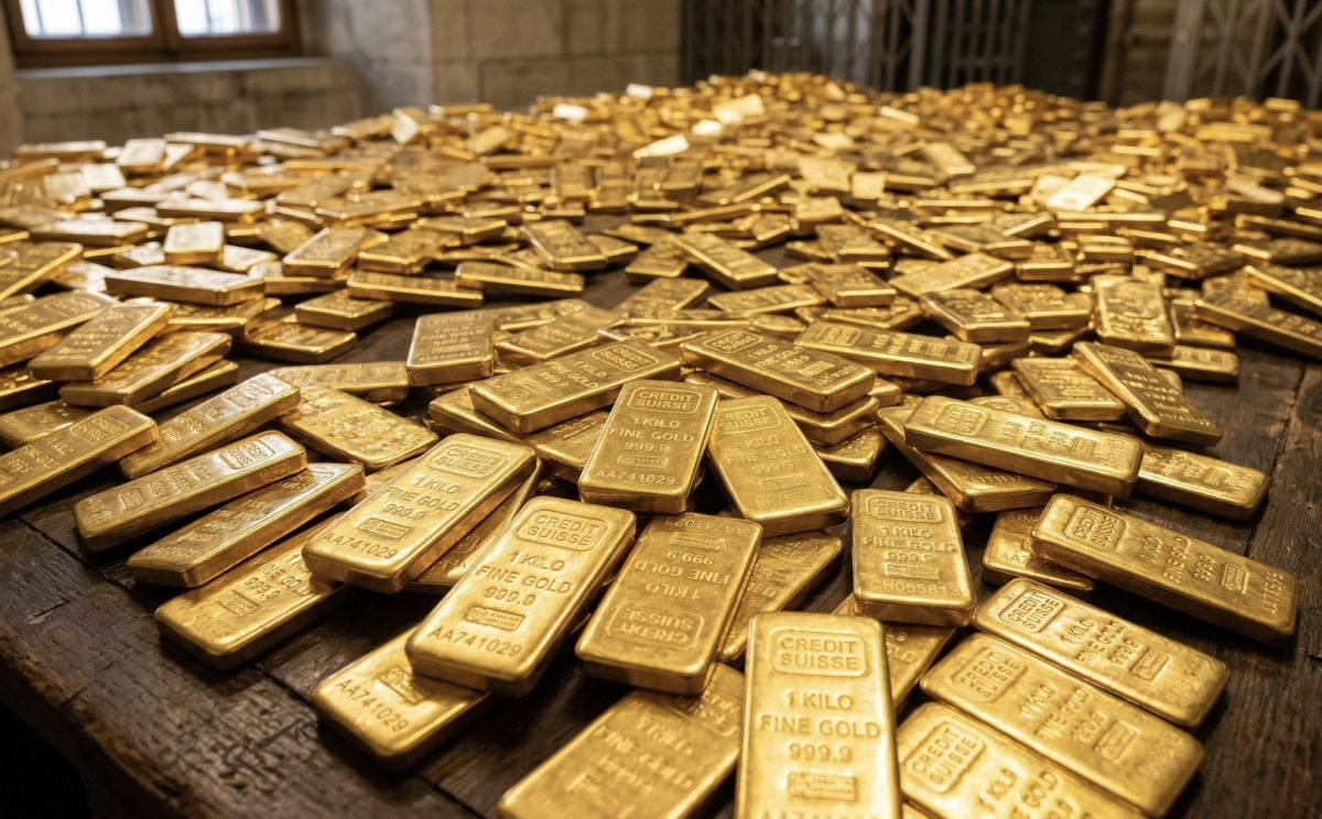 圖／國際金價失速猛跌，單週狂瀉11％，創下自1983年以來最大的單週跌幅。（AI生成）