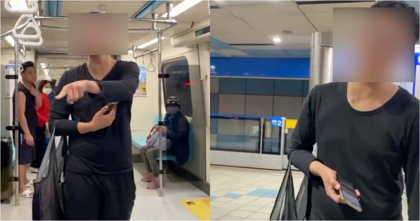 圖／一名男子上前毆打正在管教小孩的媽媽。（CTWANT 提供）