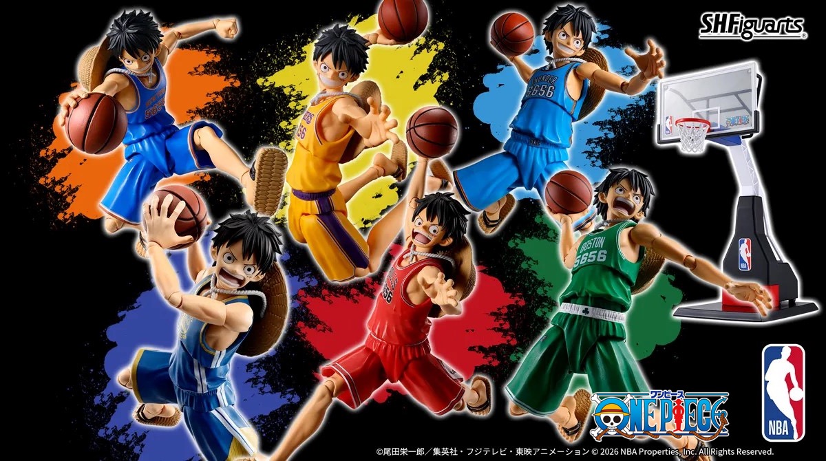 圖/航海王與NBA合作企劃,SHF可動人偶商品終於亮相。(翻攝 TAMASHII官網)