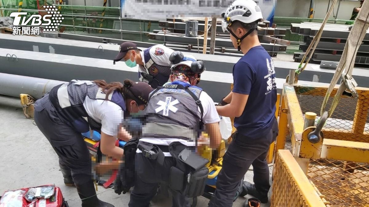 圖／移工遭鋼筋重砸，經緊急送醫後宣告死亡。（TVBS 提供）