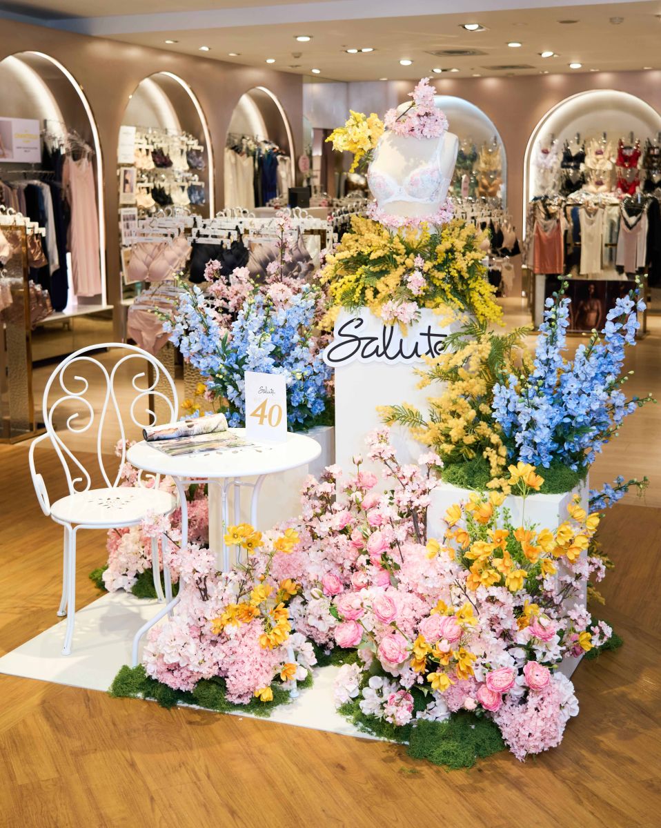 圖／莎露Salute 40週年璀璨盛放 X 攜手拾米豐瓶范允菲打造花藝裝置。（華歌爾提供）