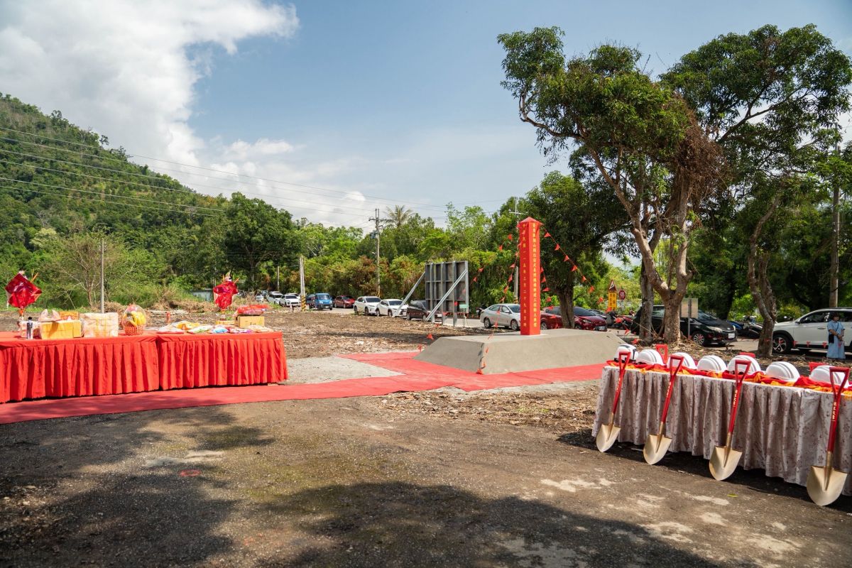 圖／關山長照新起點：動土典禮會場準備就緒。（臺東縣政府提供）