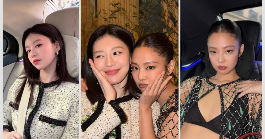 圖/高允貞、Jennie在巴黎時裝週同場現身。(CTWANT 提供 )