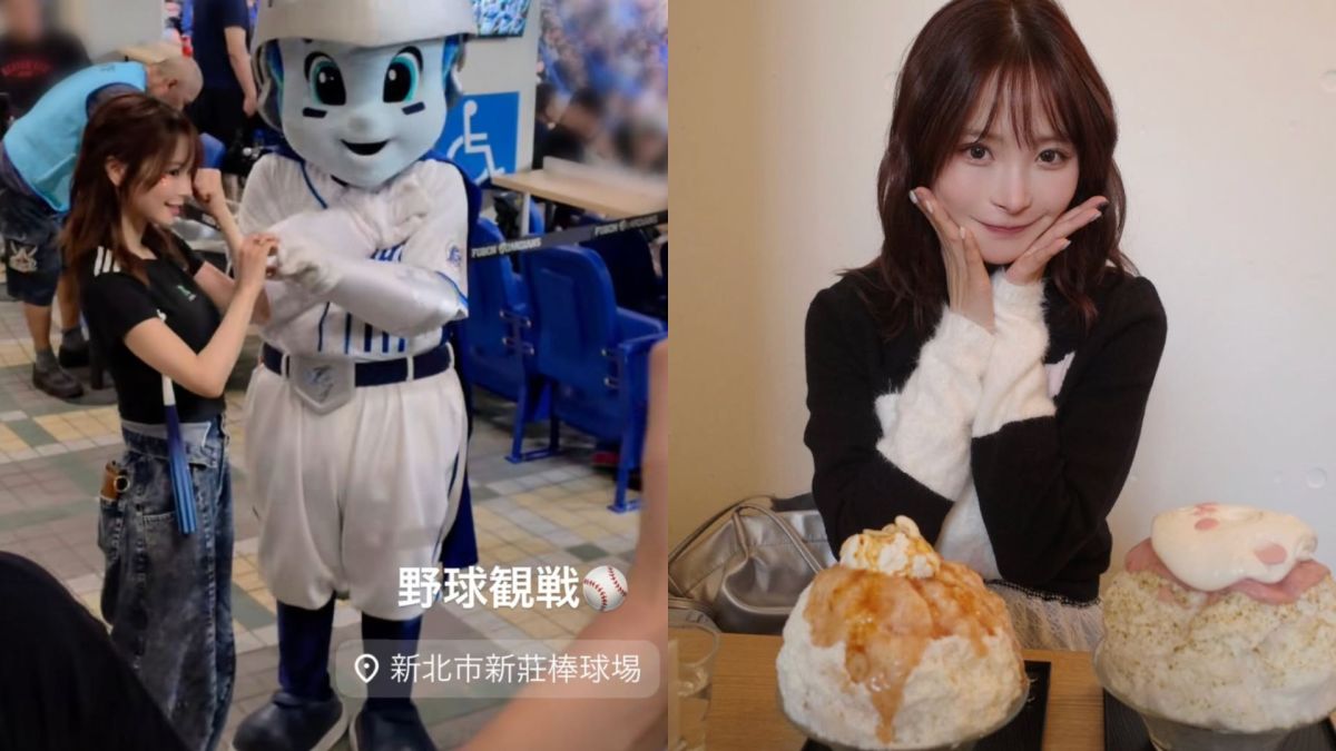 圖／在台灣擁有高人氣的日本前 AV 女優桃乃木香奈，4 月 15 日晚間無預警現身台北新莊棒球場觀看中華職棒賽事。（翻攝 IG）