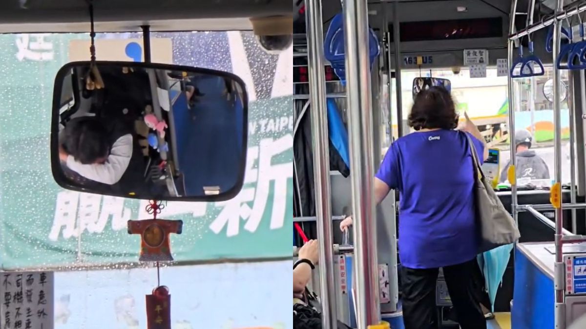 圖／一段乘客逼台灣公車司機在車上崩潰痛哭的影片，近日在社群媒體Threads廣泛流傳。（翻攝 Threads）