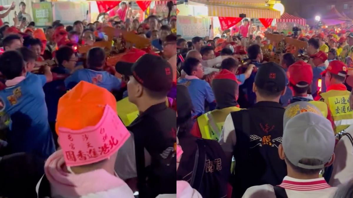 圖／白沙屯媽祖13日凌晨起駕，不過典禮現場疑因流程安排引發爭議，導致部分信徒不滿。（翻攝 Threads／＠goldenliontown）