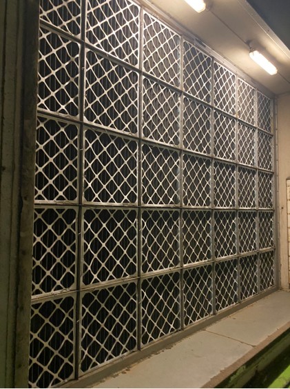 圖／空調箱用化學濾網設計與安裝。（榮宗科技提供）