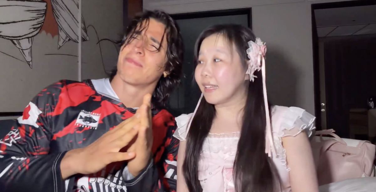 圖／以嬌小身材走紅的網美「冰凌紫萱」，近日與日籍AV男優Gattouz0聯手拍攝合體影片，男方隨後卻大方將她的真實容貌公諸於世。（翻攝 X）