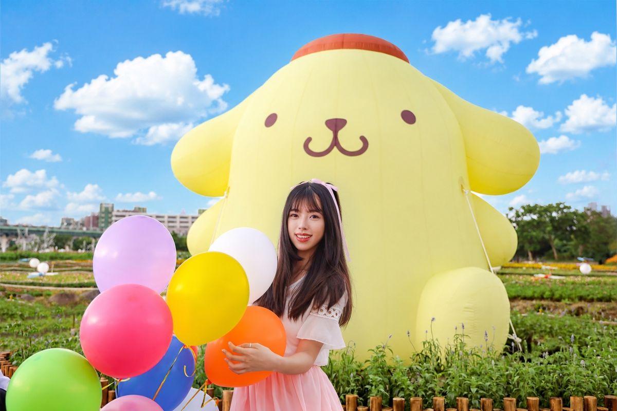 蝶戀季開幕布丁狗助陣　蝴蝶公園變身夢幻花海