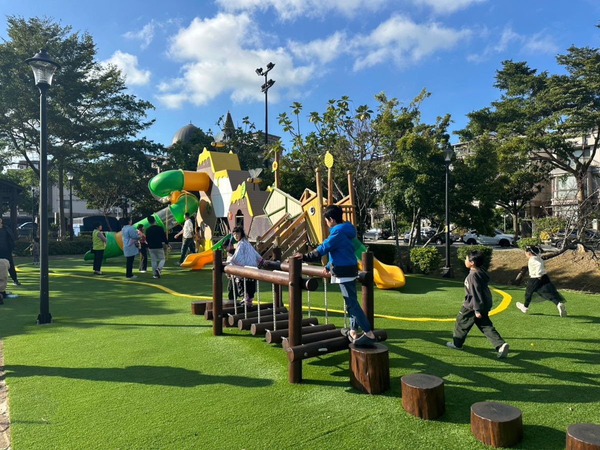 林口3大特色公園放電　景觀處：親子一日玩遍跳爬拍