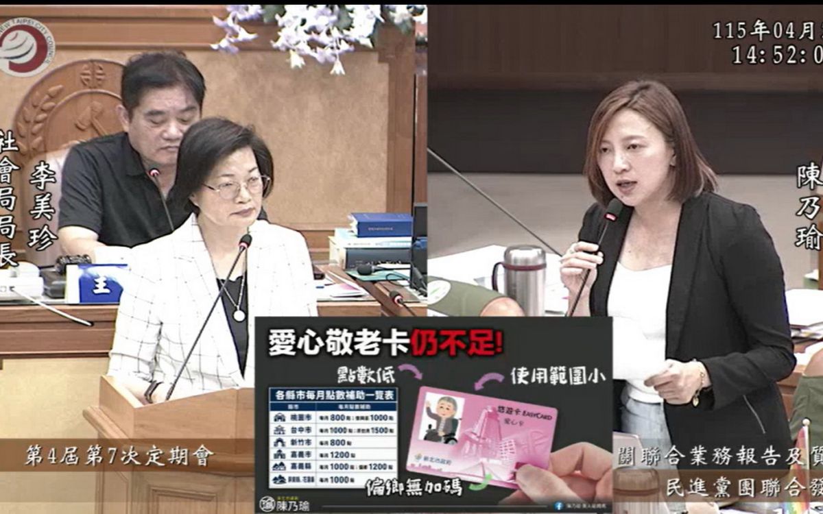 敬老卡擴大生活通路　陳乃瑜15度質詢促新北政策鬆綁