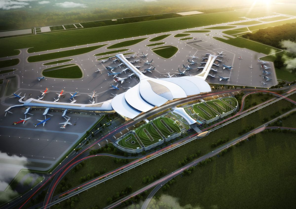 圖／越南隆城國際機場完工後將成為東南亞重要航空樞紐之一，可望帶動區域物流、產業聚落與國際投資發展。（RICONS 建築投資股份公司提供）