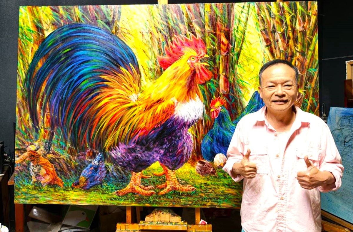 《雄雞》驚豔巴黎！國際知名畫家陳明順獲法國秋季沙龍永久會員