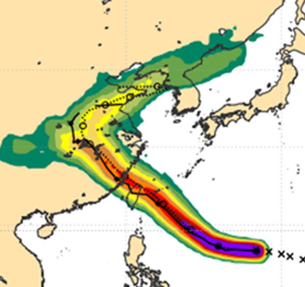 圖/最新歐洲模式系集模擬圖。(翻攝「氣象應用推廣基金會」專欄)
