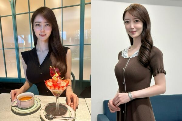 圖／日本美女主播上野愛奈近日分享夏日生活照，貼身黑色針織連身裙勾勒纖細身形。（翻攝自Instagram／ueno_aina_816）