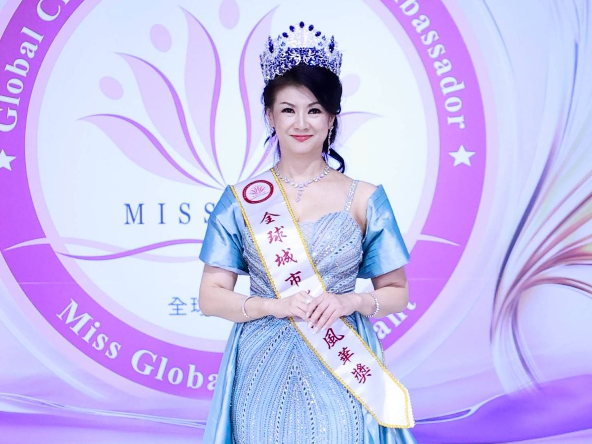 圖/藍郁晴強調,美麗不是一時,而是每天的累積。(中華全球城市選拔協會提供)
