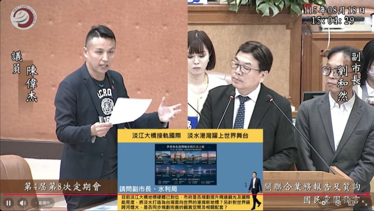 淡江大橋觀光再升級　陳偉杰促建500米景觀平台